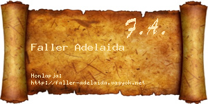 Faller Adelaida névjegykártya